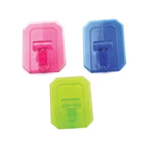 GANCI GIGANTI ADESIVI IN PLASTICA TRASPARENTI COLORI ASSORTITI