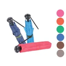 OMBRELLO PIEGHEVOLE MINI AUTOMATICO 8 STECCHE IN FIBRA TINTA UNITA