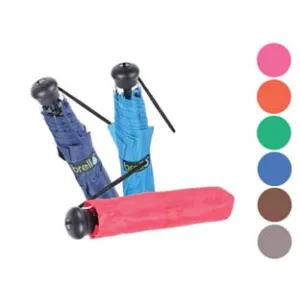 OMBRELLO PIEGHEVOLE MINI AUTOMATICO 8 STECCHE IN FIBRA TINTA UNITA