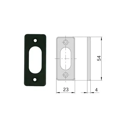 BOCCHETTA IN NYLON NERO PER CILINDRI OVALI 06027 01