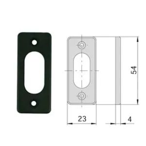 BOCCHETTA IN NYLON NERO PER CILINDRI OVALI 06027 01