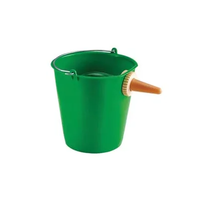 SECCHIO VERDE CON POPPATOIO PER VITELLI