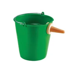 SECCHIO VERDE CON POPPATOIO PER VITELLI