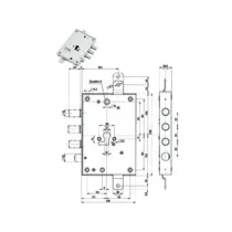 SERRATURA TRIPLICE APPLICARE CON SCROCCO CILINDRO EU BLINDATE 85571/37