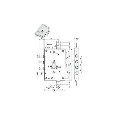 SERRATURA TRIPLICE APPLICARE CON SCROCCO CILINDRO EU BLINDATE 85571/37