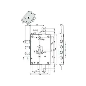 SERRATURA TRIPLICE APPLICARE CON SCROCCO CILINDRO EU BLINDATE 85571/37