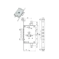 SERRATURA TRIPLICE INFILARE CON SCROCCO CIL. EUROPEO BLINDATE 85771/37