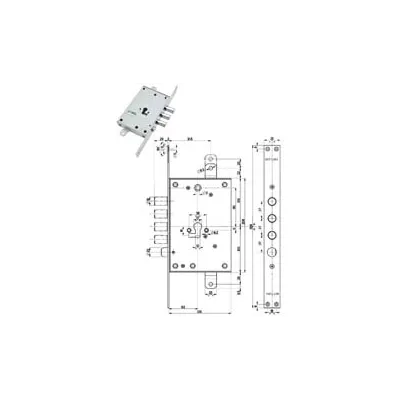 SERRATURA TRIPLICE INFILARE CON SCROCCO CIL. EUROPEO BLINDATE 85771/37