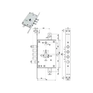 SERRATURA TRIPLICE INFILARE CON SCROCCO CIL. EUROPEO BLINDATE 85771/37