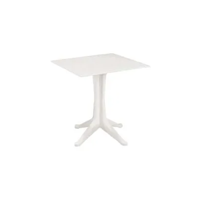 TAVOLO DA GIARDINO "PONENTE" BIANCO CM.70X70