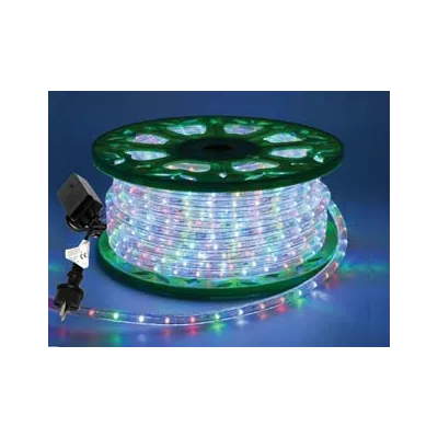 TUBO LUMINOSO 1200 LED 3 VIE MULTICOLOR USO INT.EST. C/GIOCO LUCI MT50