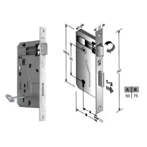 SERRATURA A BUSSOLA PATENT DA INFILARE BORDO QUADRO CROMATO