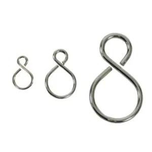 GANCI AD "S" IN ACCIAIO NICHELATO