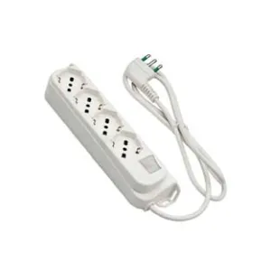 MULTIPRESA 4 POSTI BIPASSO+SCHUKO C/INTERR.TERMICO 2 POLI+ T16A RETAIL
