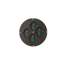 DISCO 4 PRESE 2 POLI + TERRA 16A PER AVVOLGICAVO MM.145 BIPASSO SCHUKO