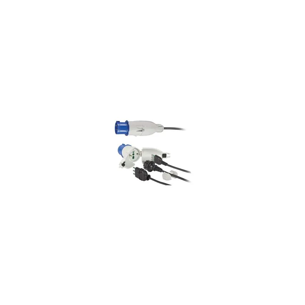 ADATTATORE INDUSTRIALE SPINA 2 POLI + TERRA 16A PER PRESA SCHUKO IP44