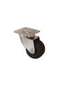 Nylon and rubber swivel wheel with plate