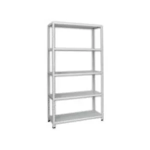 SCAFFALI IN KIT 5 RIPIANI GRIGIO ANGOLARI INTERI