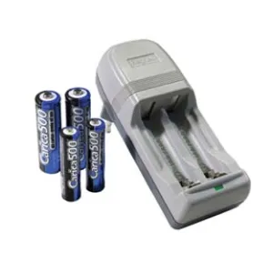 CARICATORE PER 2 BATTERIE CON PZ. 2 "AA" E PZ. 2 "AAA" CARICA500
