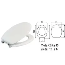 SEDILE WC UNIVERSALE LACCATO BIANCO