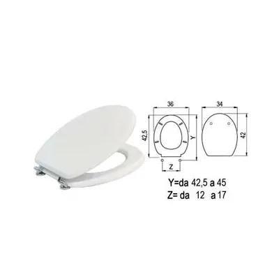 SEDILE WC UNIVERSALE LACCATO BIANCO