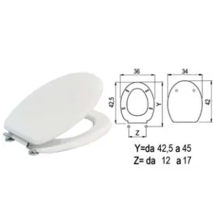 SEDILE WC UNIVERSALE LACCATO BIANCO
