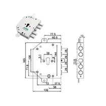 SERRATURA TRIPLICE APPLICARE CON SCROCCO CILINDRO EU BLINDATE 89C855