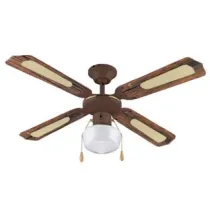 VENTILATORE TIPO LEGNO DA SOFFITTO 1 LUCE
