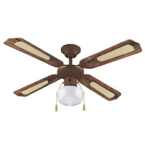 VENTILATORE TIPO LEGNO DA SOFFITTO 1 LUCE