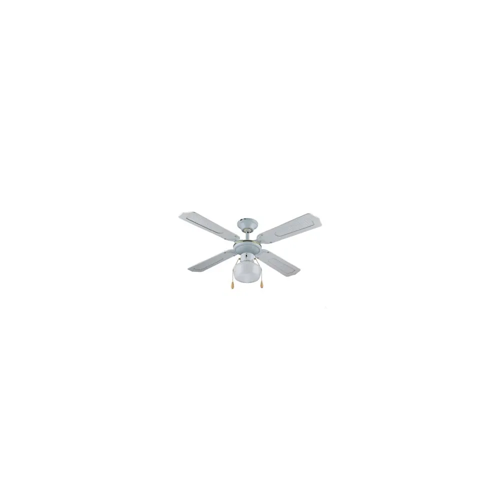 VENTILATORE TIPO LEGNO BIANCO DA SOFFITTO 1 LUCE