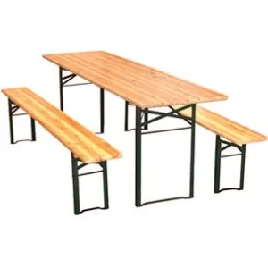 SET TAVOLO + 2 PANCHE BIRRERIA 2 GAMBE