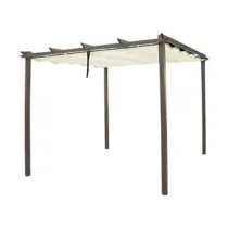 GAZEBO IN METALLO CON TETTO SCORREVOLE