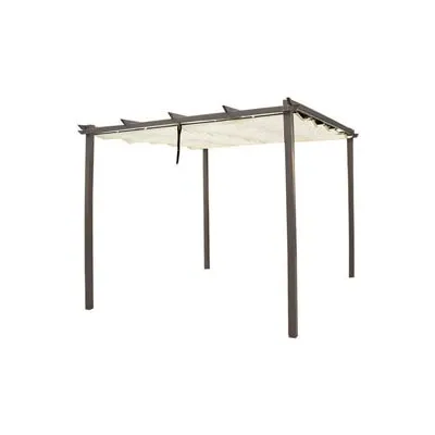 GAZEBO IN METALLO CON TETTO SCORREVOLE