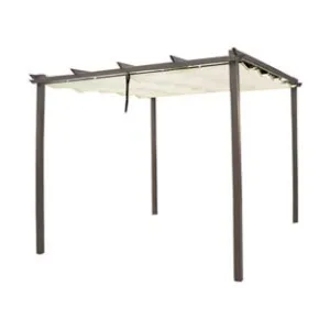 GAZEBO IN METALLO CON TETTO SCORREVOLE
