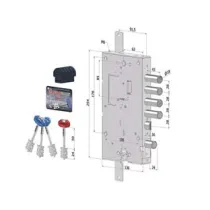 SERRATURA TRIPL.APPLICARE PORTE BLINDATE D.M.+CIL.EU REV. INT.28 243