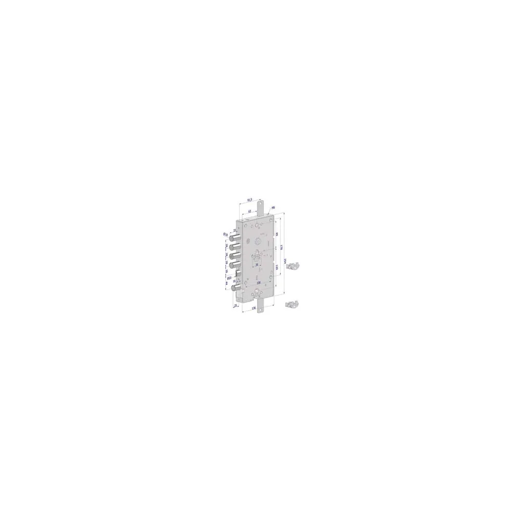 SERRATURA TRIPLICE APPLICARE PORTE BLINDATE CIL.EU REVERSIBILE 268