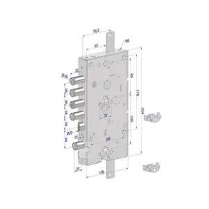 SERRATURA TRIPLICE APPLICARE PORTE BLINDATE CIL.EU REVERSIBILE 268
