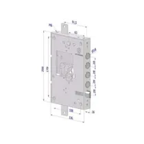 SERRATURA TRIPLICE APPLICARE PER PORTE BLINDATE SENZA NUCLEO INT.28 25