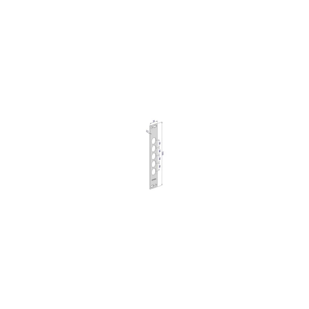 CONTROPIASTRA P/SERRATURE PORTE BLINDATE IN ACCIAIO INOX INT.28 CP2500