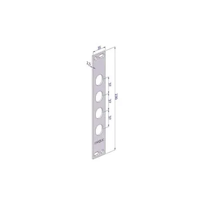CONTROPIASTRA P/SERRATURE PORTE BLINDATE IN ACCIAIO INOX INT.37 CP2500