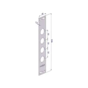 CONTROPIASTRA P/SERRATURE PORTE BLINDATE IN ACCIAIO INOX INT.37 CP2500