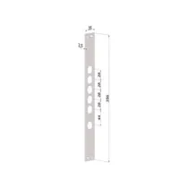 CONTROPIASTRA P/SERRATURE PORTE BLINDATE IN ACCIAIO INOX INT.28 CP2530
