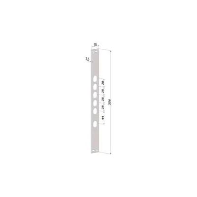 CONTROPIASTRA P/SERRATURE PORTE BLINDATE IN ACCIAIO INOX INT.28 CP2530