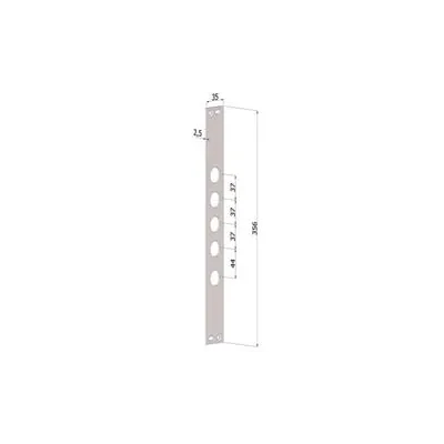 CONTROPIASTRA P/SERRATURE PORTE BLINDATE IN ACCIAIO INOX INT.37 CP2530