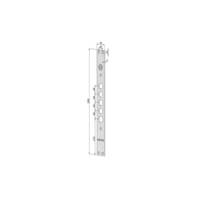 FRONTALE P/SERRATURE PORTE BLINDATE IN ACCIAIO INOX INT.28 FR2500