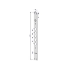 FRONTALE P/SERRATURE PORTE BLINDATE IN ACCIAIO INOX INT.28 FR2500
