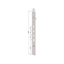 FRONTALE P/SERRATURE PORTE BLINDATE IN ACCIAIO INOX INT.37 FR2500