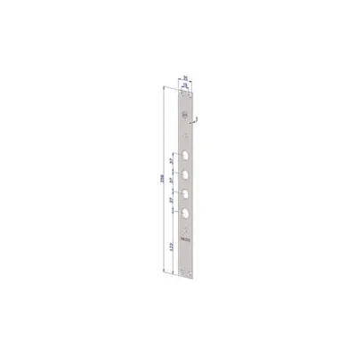FRONTALE P/SERRATURE PORTE BLINDATE IN ACCIAIO INOX INT.37 FR2500