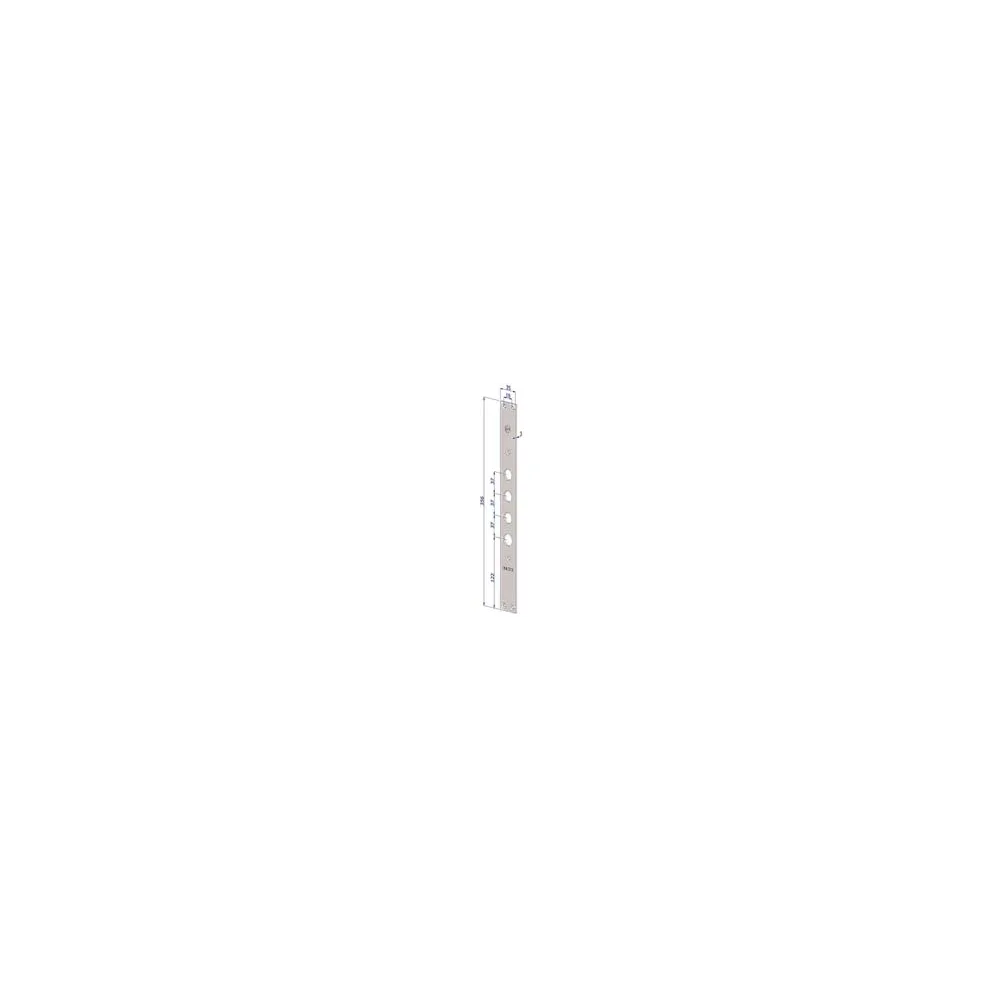 FRONTALE P/SERRATURE PORTE BLINDATE IN ACCIAIO INOX INT.37 FR2500