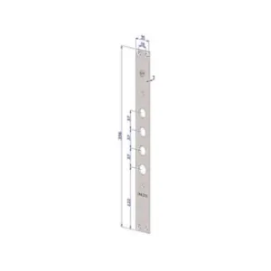 FRONTALE P/SERRATURE PORTE BLINDATE IN ACCIAIO INOX INT.37 FR2500